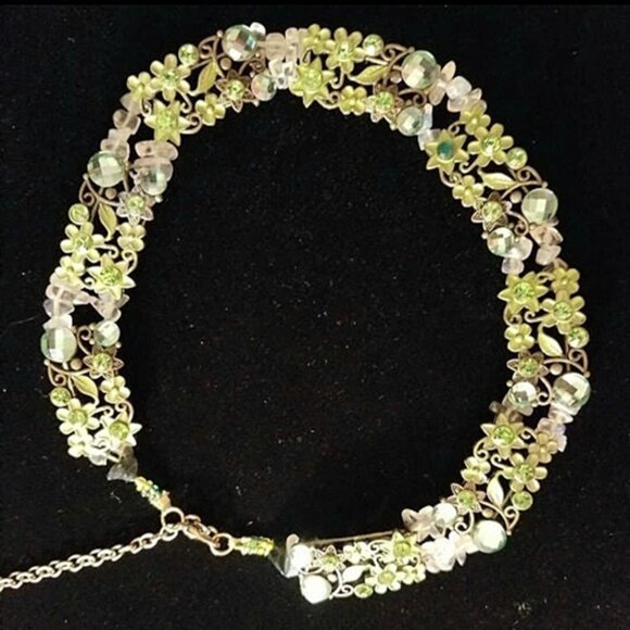 Green Opalite Floral Jewellery Set - Picture 9 of 10